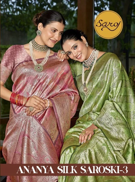 Ananya Silk Saroski Vol 3 By Saroj Silk Rich Pallu Saree Suppliers In India
